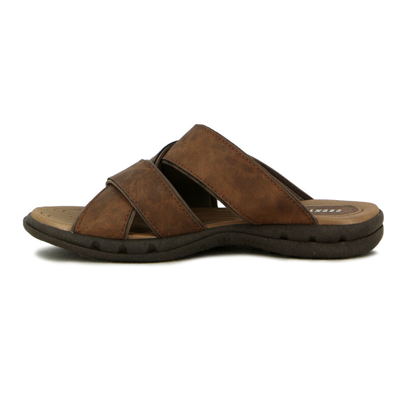 Country Hombre Sandalia Casual Tiras Anchas Cruzadas Chocolate-chocolate