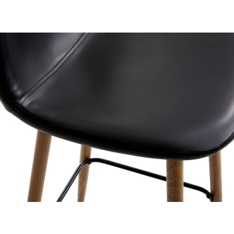 Taburete De Bar Jonstrup Polipiel Negro/Color Roble
