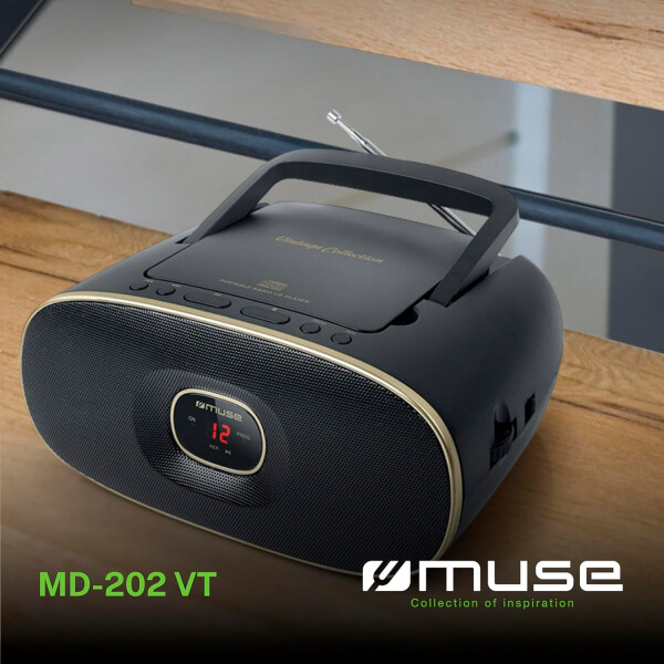 Radio Vintage Con Cd Muse Md-202vt RADIO CD MUSE MD202VT NEGRO