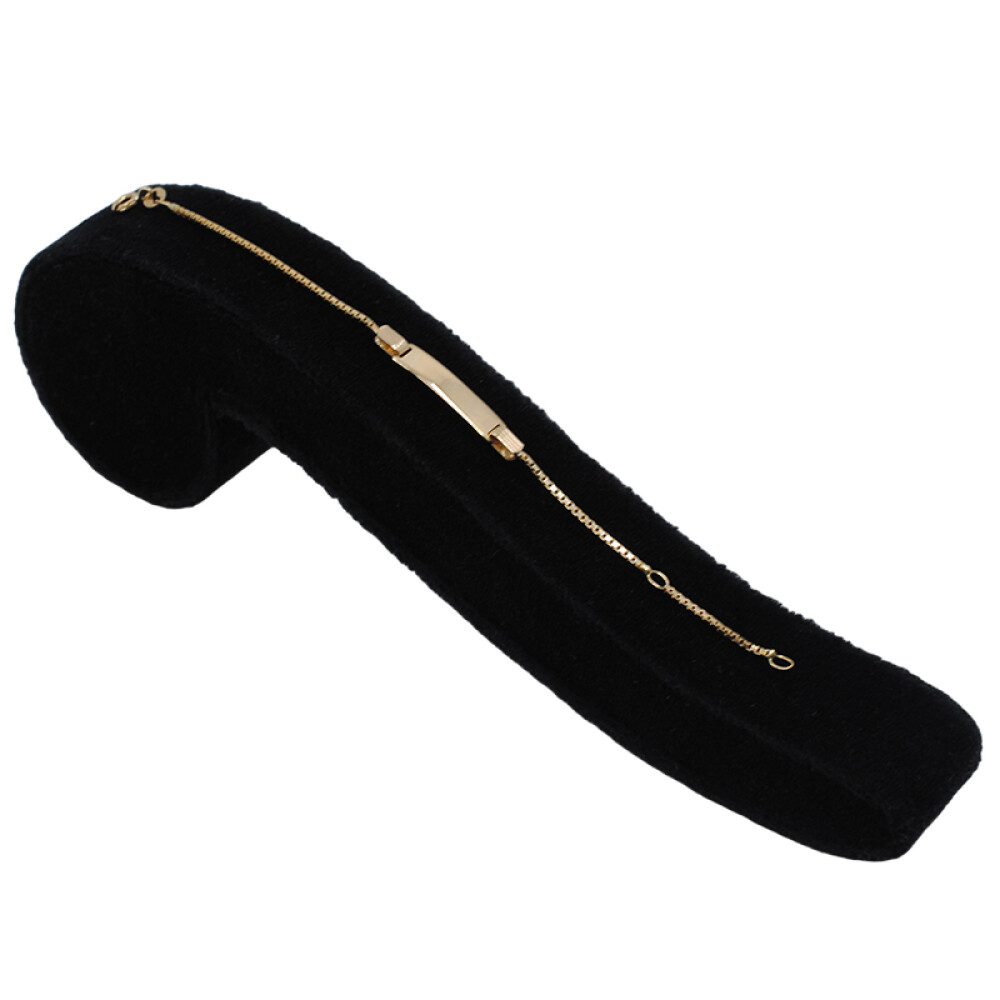 Pulsera En Oro 18K Con Placa De Identidad Pulsera En Oro 18K Con Placa De Identidad