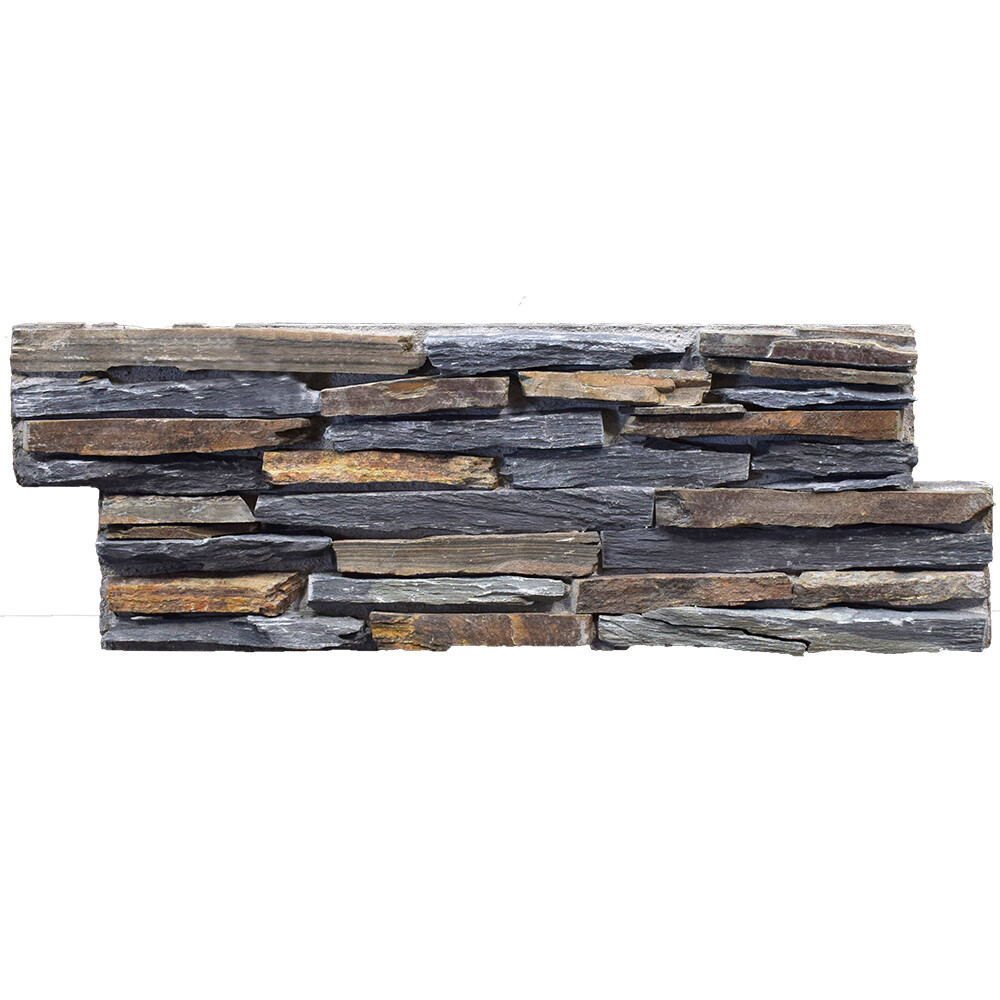 REVESTIMIENTO PIEDRA NATURAL BLACK CON RUSTY 20X55 CM Revestimiento Piedra Natural Black Con Rusty 20x55 Cm