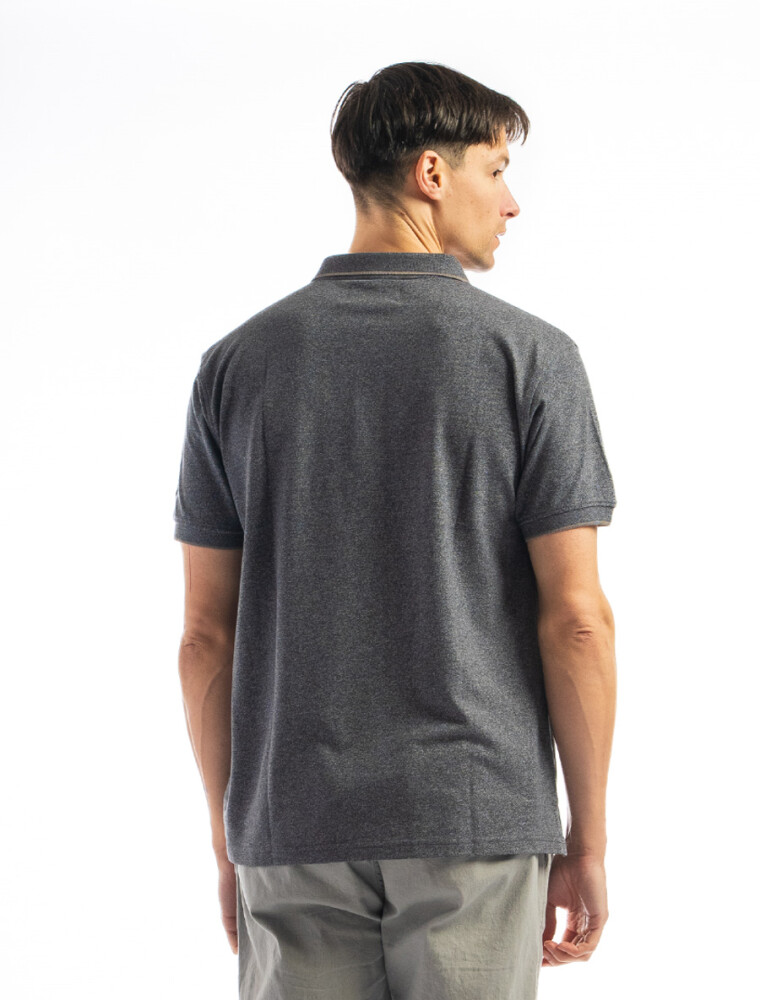 Remera Polo Algodón GRIS MEL/ GRIS CLARO
