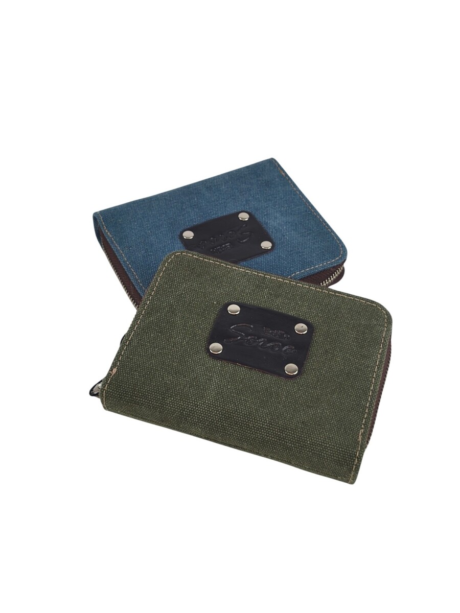 Monedero con cierre interior - verde 