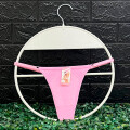 Tanga Colaless Ajustable De Algodón Rosa