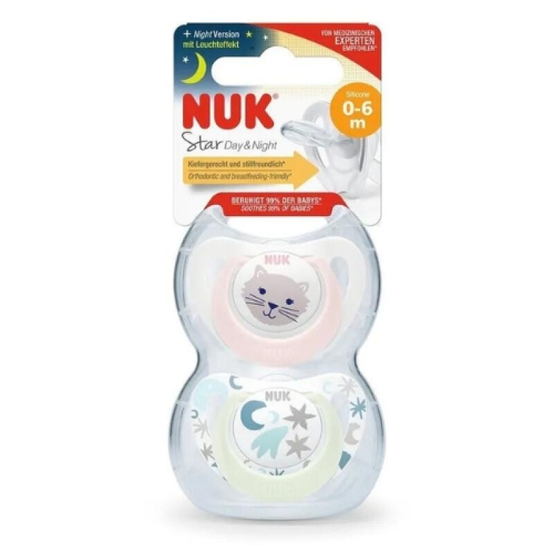 CHUPETE NUK VARON STAR DIA Y NOCHE T1 0 - 6 M CHUPETE NUK VARON STAR DIA Y NOCHE T1 0 - 6 M