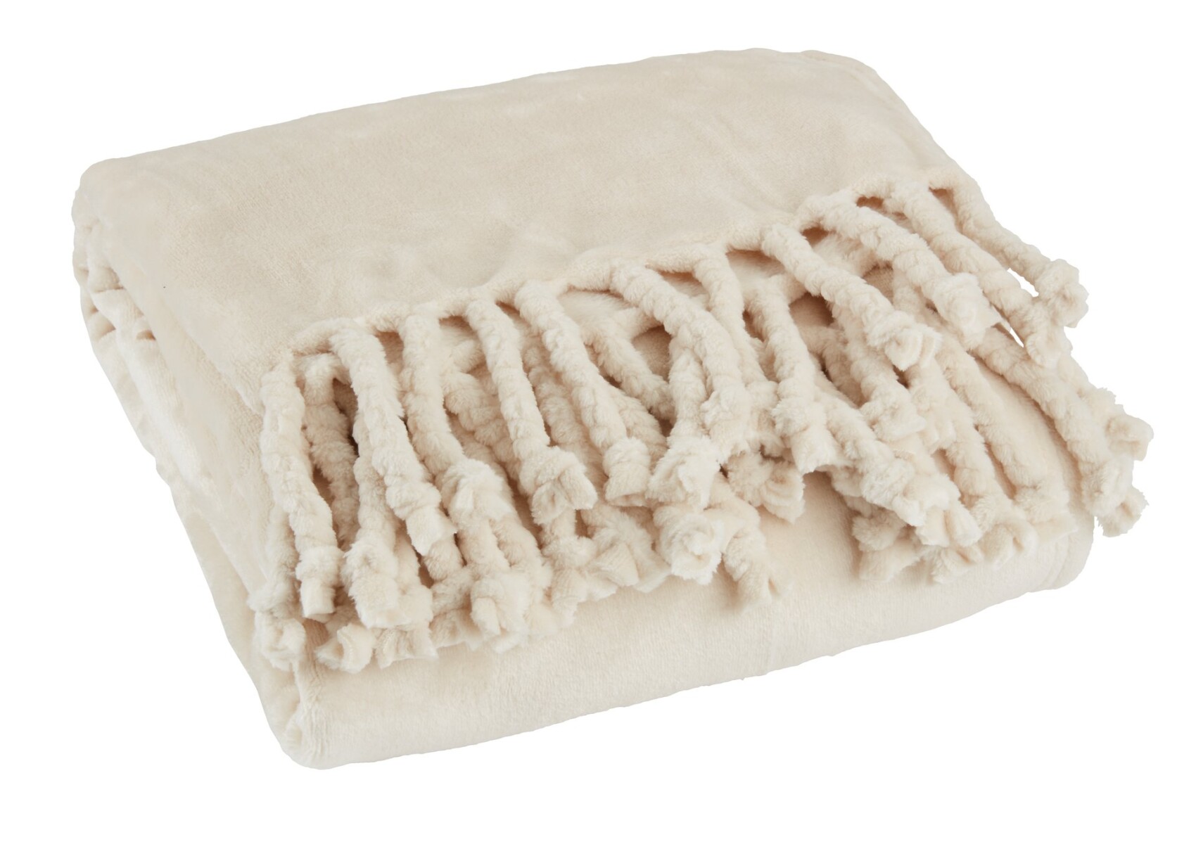 Manta throw BONDEROSE fleece 130x170 beige 