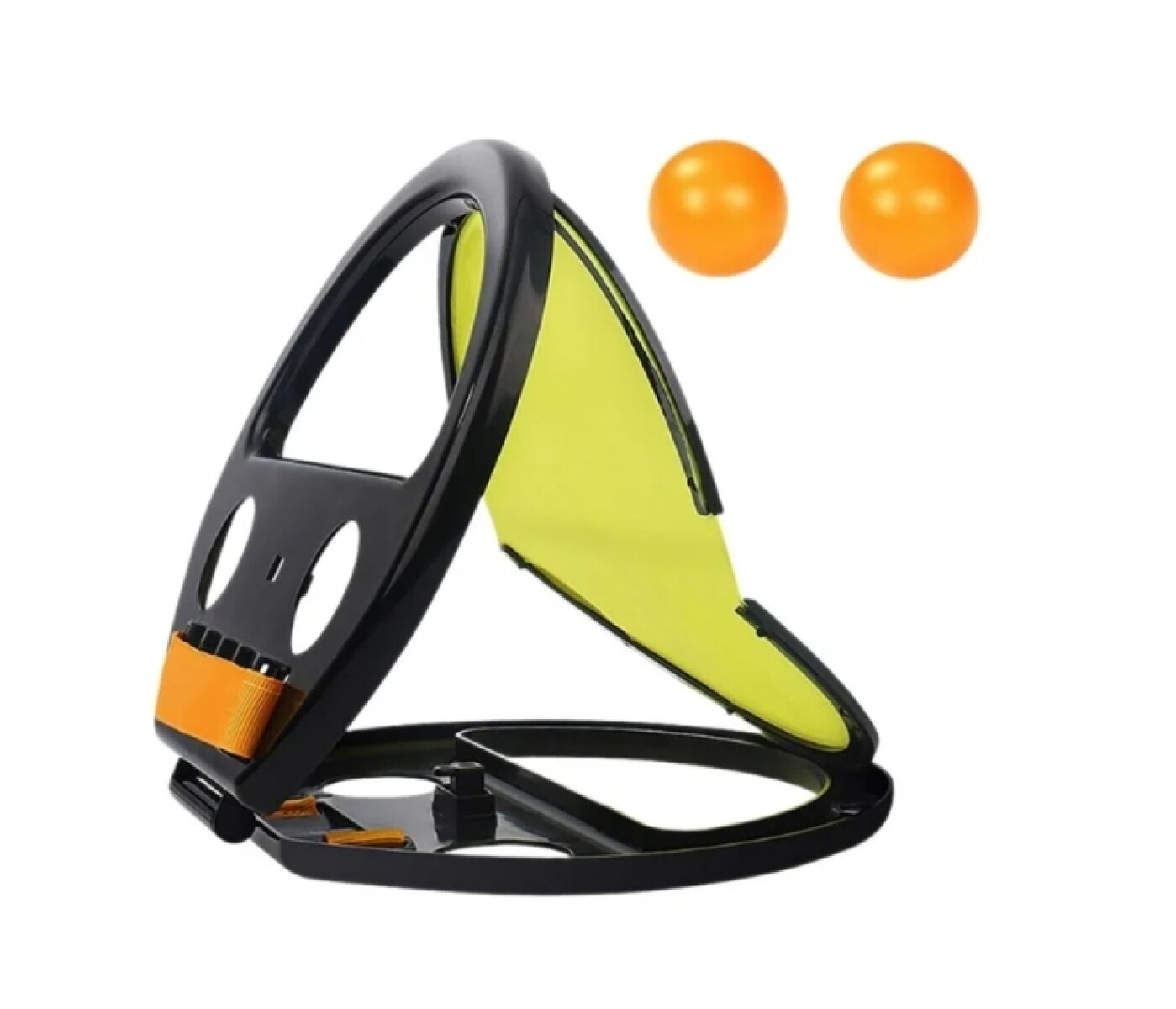 Raqueta Lanza y Atrapa Pelota con 2 Bolas - Negro 1 