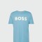 BOSS -Remera de algodón con logo, regular fit , THINKING Celeste