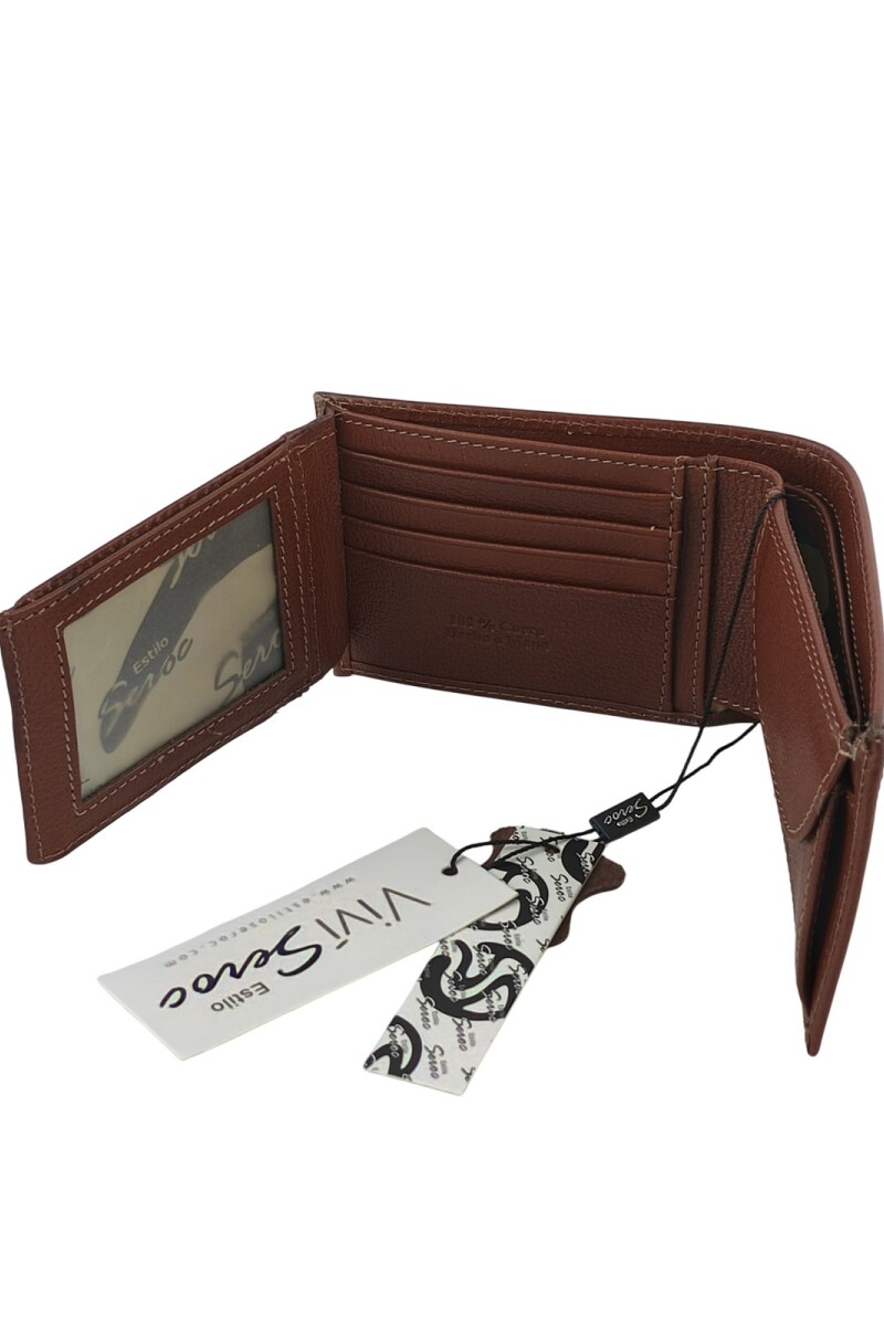 Billetera grande Marrón