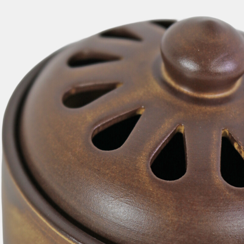 QUEMADOR P/INCIENSO CERAMICA MARRON 10X7.5CM Unica
