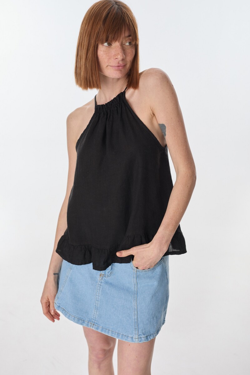 Musculosa Halter - Negro 