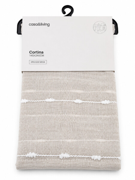 CORTINA CON ENGANCHE GRIS