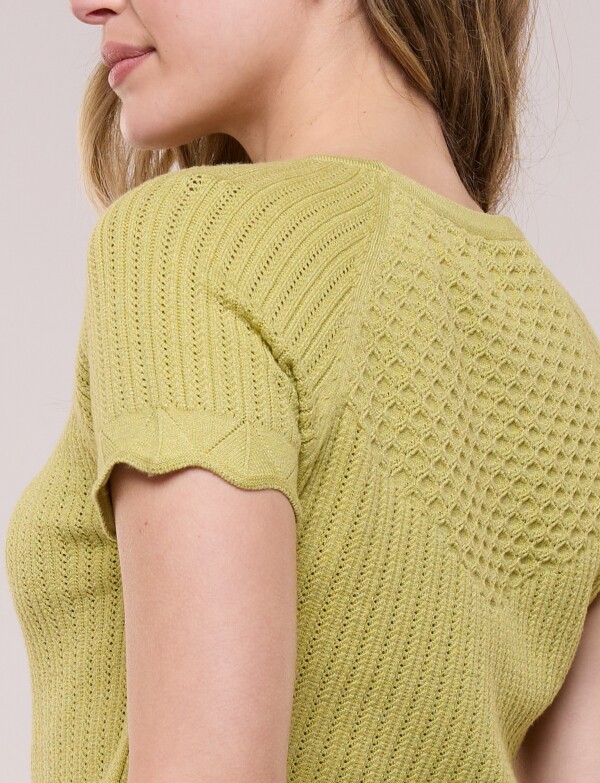 Blusa Tejido Calado VERDE CLARO