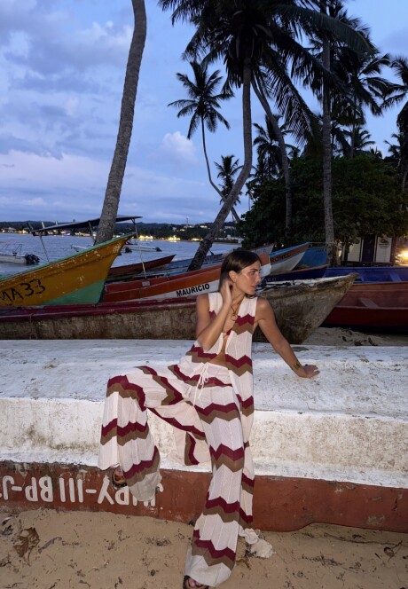 Pantalon Aries SS26 Zig Tinto