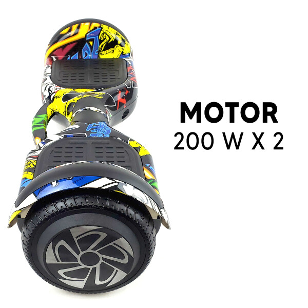 Skate Eléctrico Hoverboard 6.5" SKATE 6.5 PL DISEÇ?O 45 CALAVERA 2