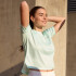 T-SHIRT MC WMN RNG UP verde silver AQUA GLACIER