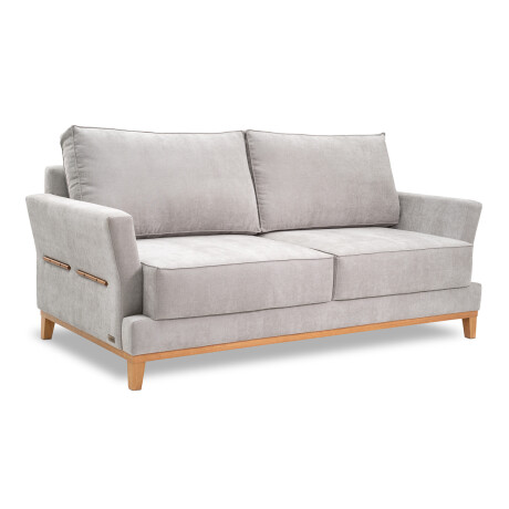 Sofá Amadeus - Tela Microfibra - 3 cuerpos 2204 (Gris)