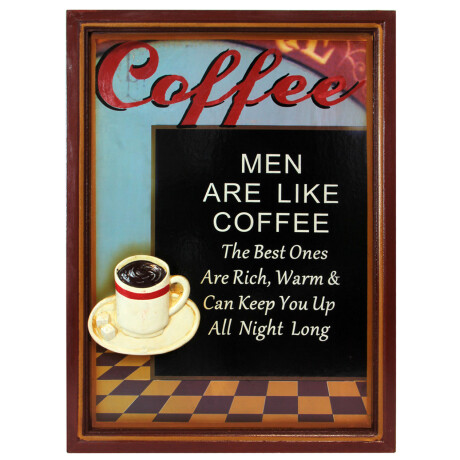 CUADRO MADERA CAFE 54X39CM NF2323 CUADRO MADERA CAFE 54X39CM NF2323