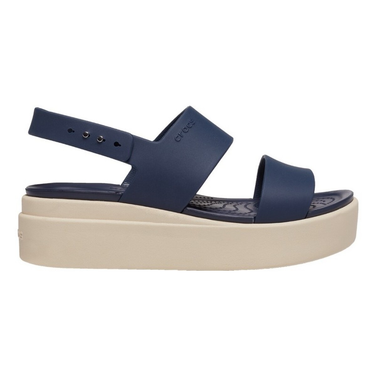Sandalias Crocs Brooklyn Low Wedge - Azul 