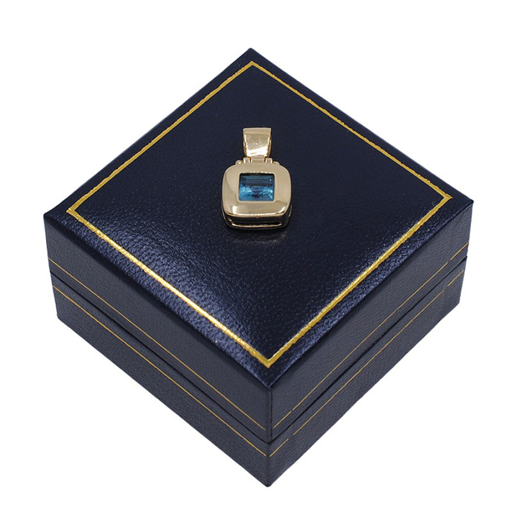 Colgante En Oro 18K Y Topacio Colgante En Oro 18K Y Topacio