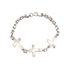 Pulsera Cruces-Plata 925-Sin Piedra-PU3346 sinpiedra