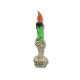 Velas con luz led - Decoración Halloween Verde 22cm