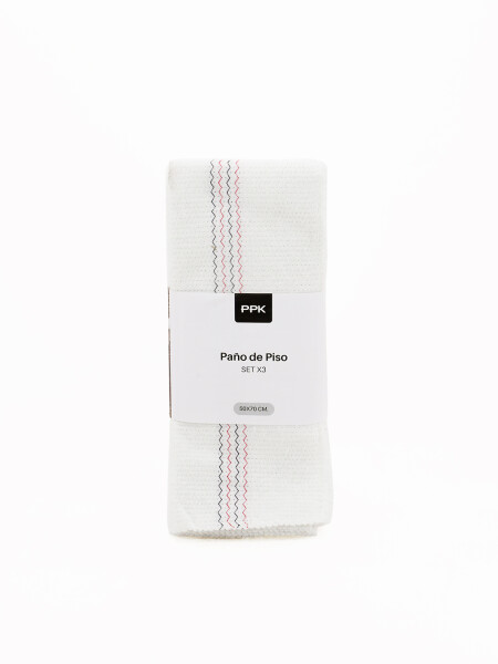 PAÑOS DE PISO SET X 3 PCS BLANCO