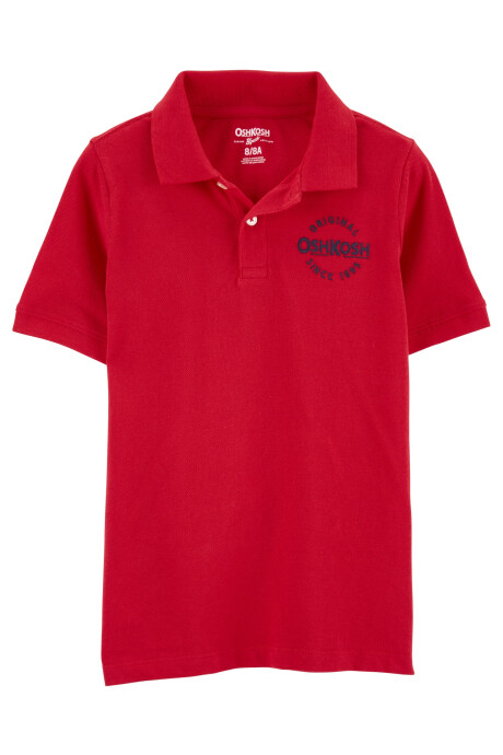 Remera polo de algodón, con logo Sin color