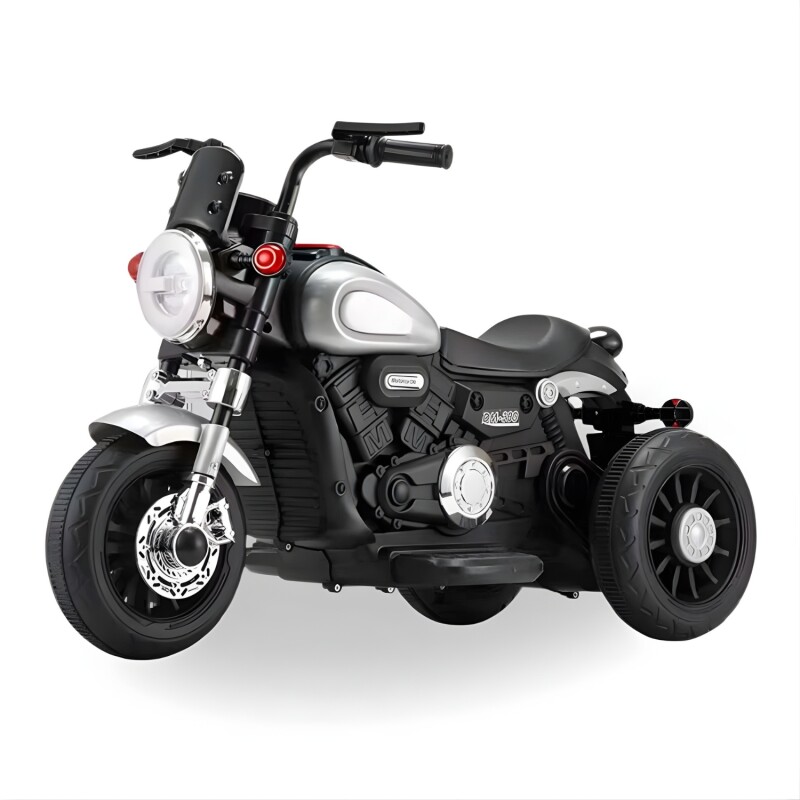 Moto Triciclo a Batería Lumax Infantil con Luces y Sonidos Gris