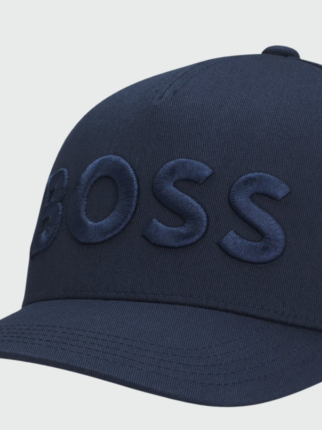 BOSS - Gorra de Sarga con Logo Azul Oscuro