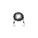 CUERDA ELASTICA CON 12 GANCHOS PALILLOS NEGRO