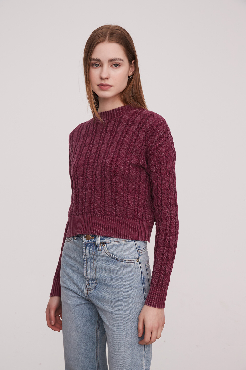 Sweater Linni Bordeaux Oscuro