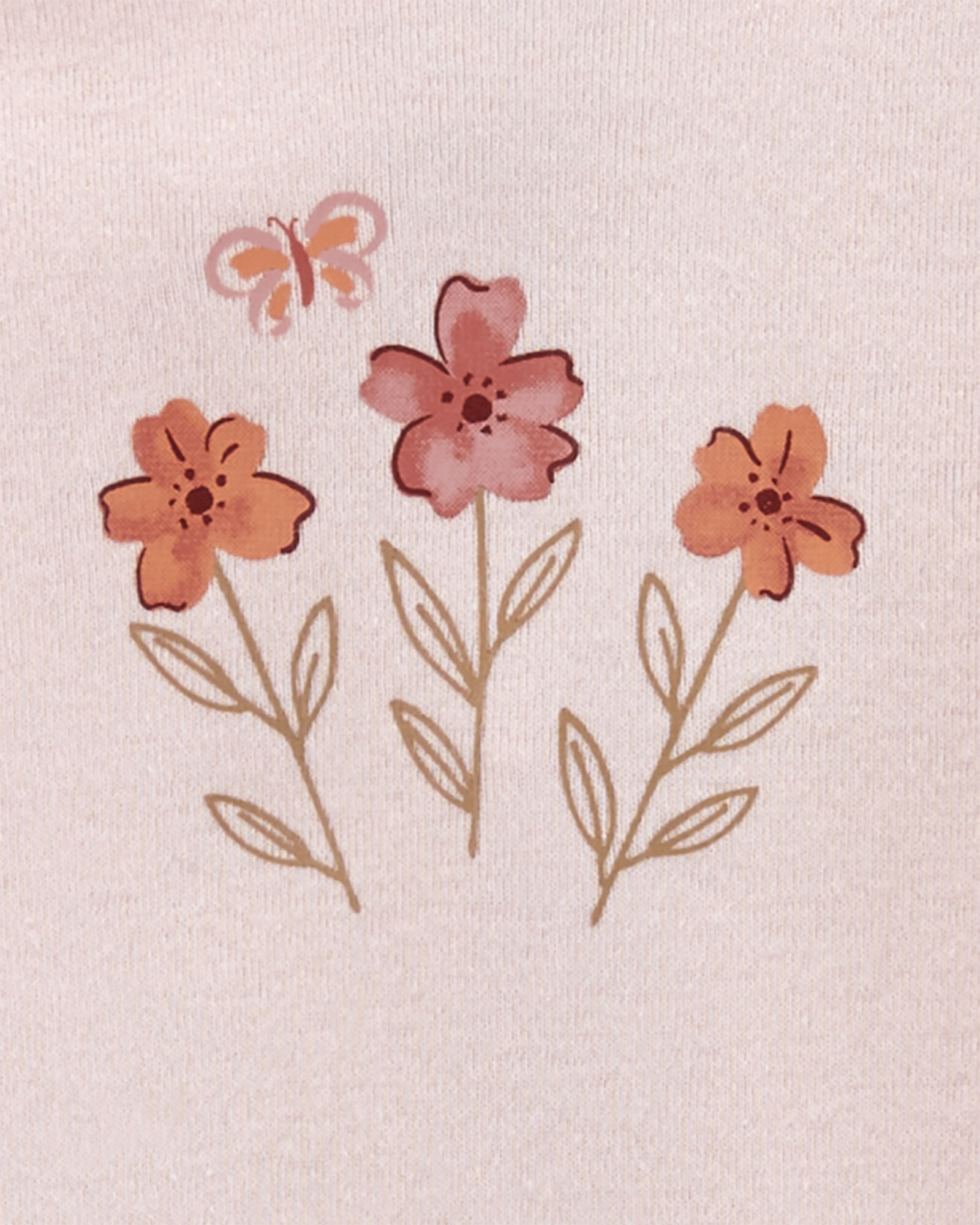 Set tres piezas pijama, pantalón y body de algodón diseño floral Sin color