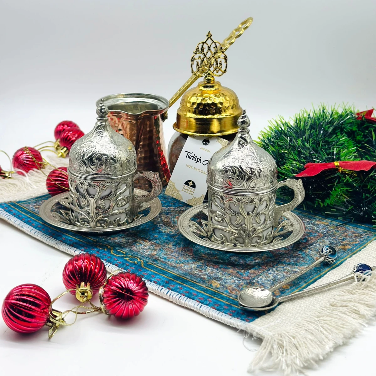Set de café para dos personas - Plateado 