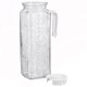 Jarra vidrio 1200cc con tapa TRANSPARENTE