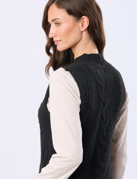 CHALECO TEJIDO Negro