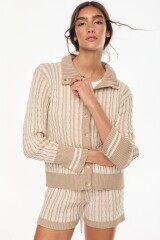Cardigan Velero Crudo/Vison