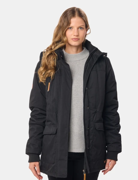 CAMPERA DE ABRIGO CON FORRO SHERPA Negro