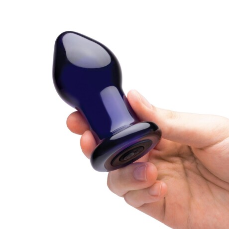 Plug Anal Vibrador Vidrio con Control Glas Plug Anal Vibrador Vidrio con Control Glas