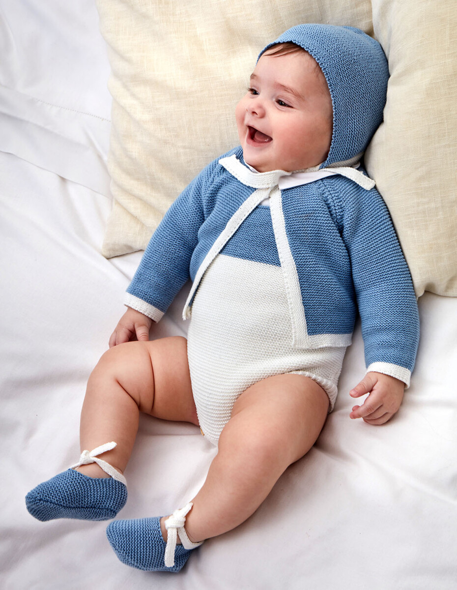 Chaqueta Con Vivo En Contraste - Azul Viejo 