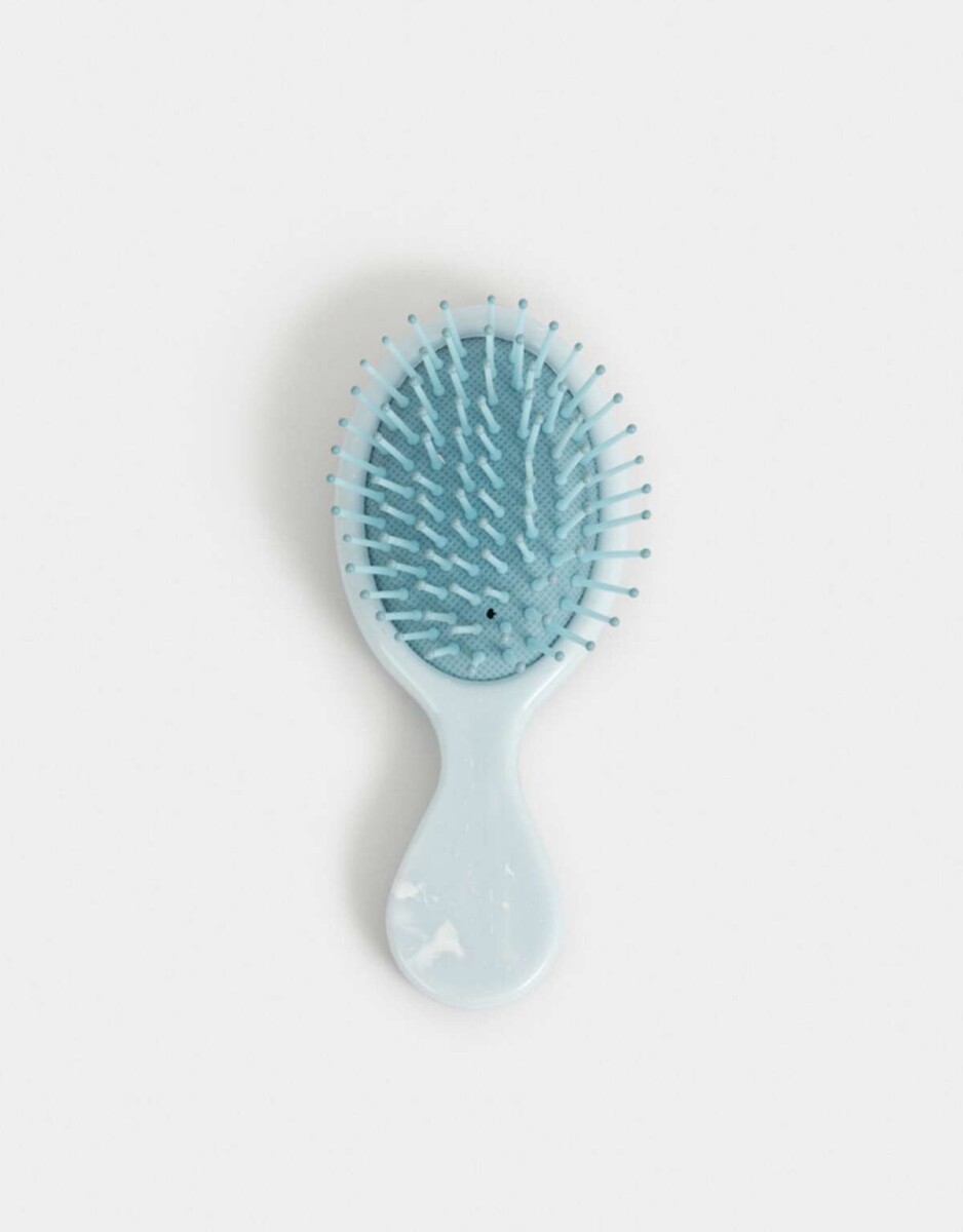 Cepillo De Pelo Con Estampa De Moño In My Glow Up Era - Azul Celeste 