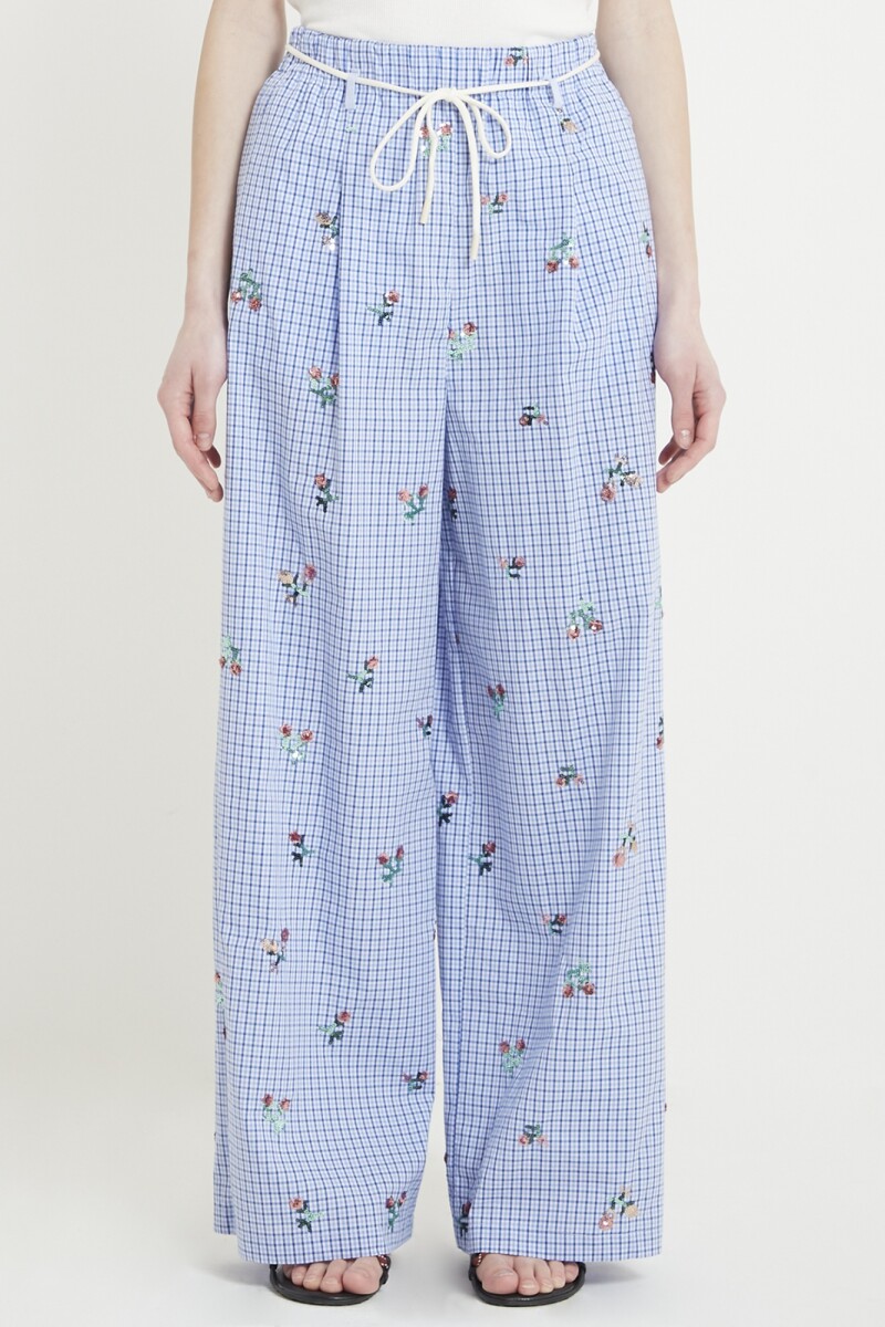 PANTALÓON CUADROS Azul