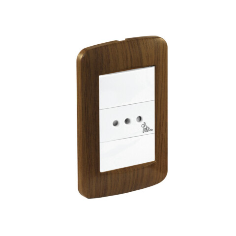 Plaqueta para 3 módulos roble mate - Reggio M46566