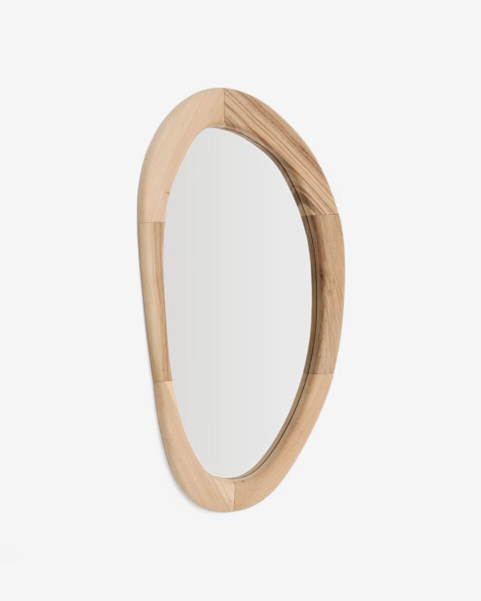 Espejo Selem de madera de mungur con acabado natural 60 x 107 cm 