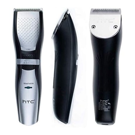 Cortadora Pelo Barba Bigote Recargable Inalámbrica HTC AT729 Plata/negro