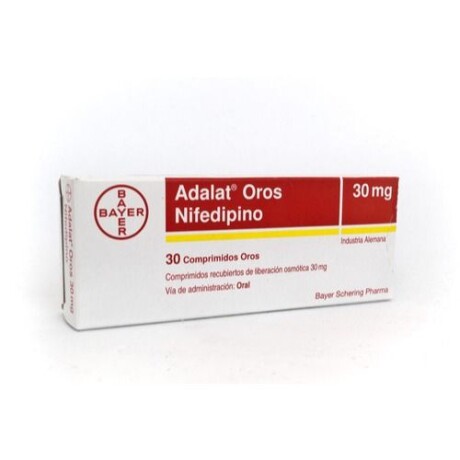 Adalat Oros 30 mg x 30 Comprimidos – Antihipertensivo de Liberación Prolongada Adalat Oros 30 mg x 30 Comprimidos – Antihipertensivo de Liberación Prolongada