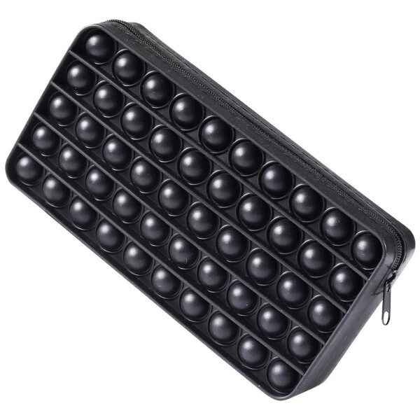 Kit Juego Dados Pop It + Cartuchera Escuela Infantil Color Variante Negro
