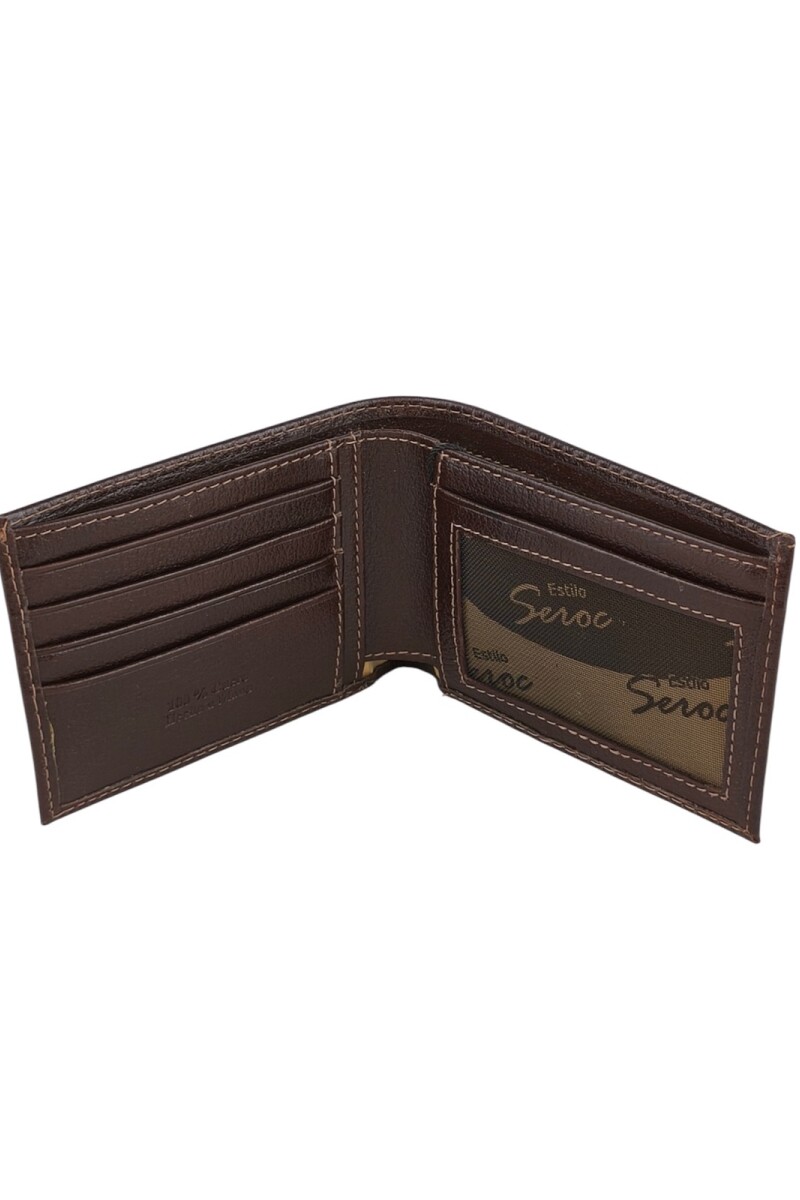 Billetera Clásica grande 100% Cuero Chocolate