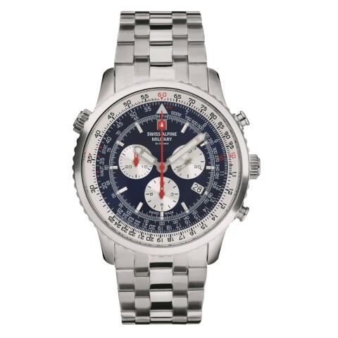 Reloj Swiss Alpine Military Viper 7078.9135 para hombre con correa de acero Azul
