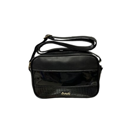 Cartera Marina Negro con charol